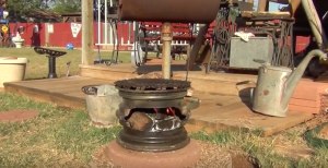 Homemade Car Rim BBQ Redneck Style