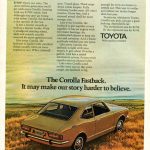 an ad for the toyota corolla from 1978