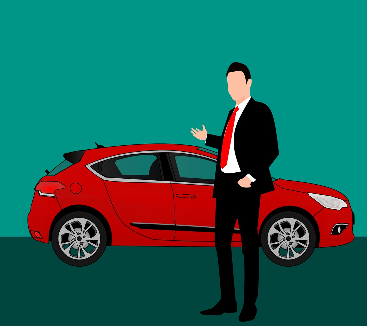 car dealership cartoon image