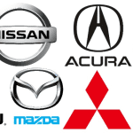 Logos of different Japanese's car brands