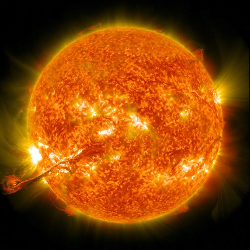 The sun with a mass ejection