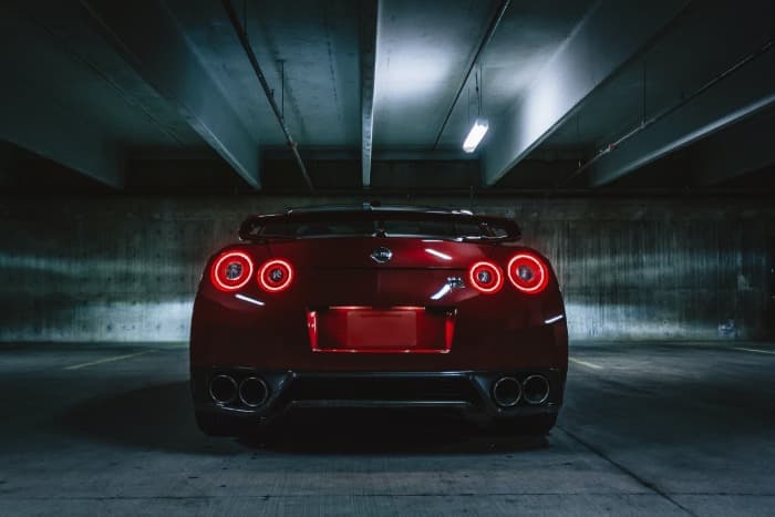 rear lights of a gtr