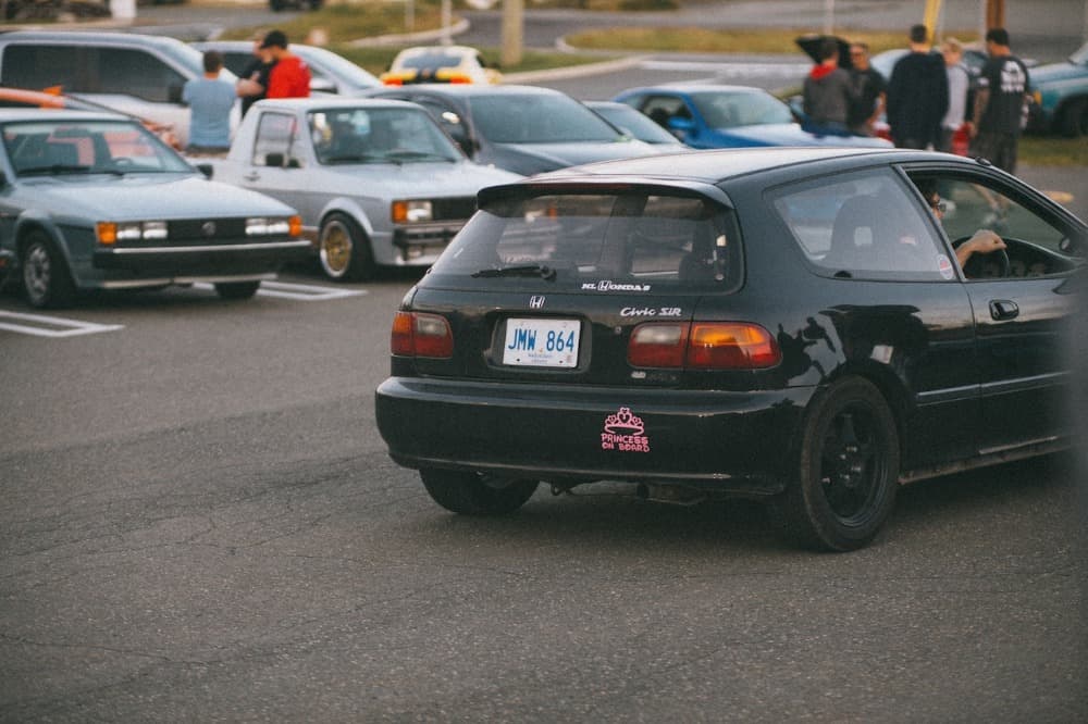 nice old school black eg civic