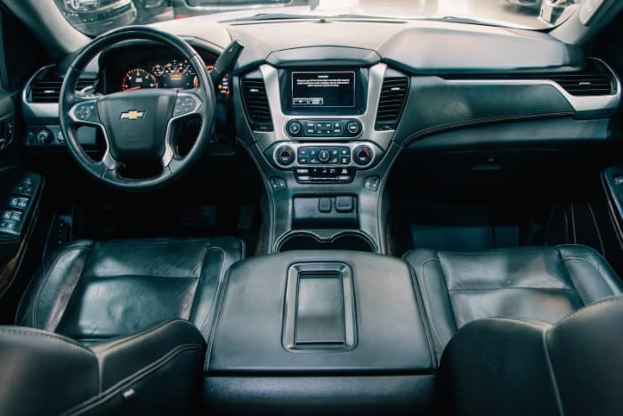 car dash of a geo metro