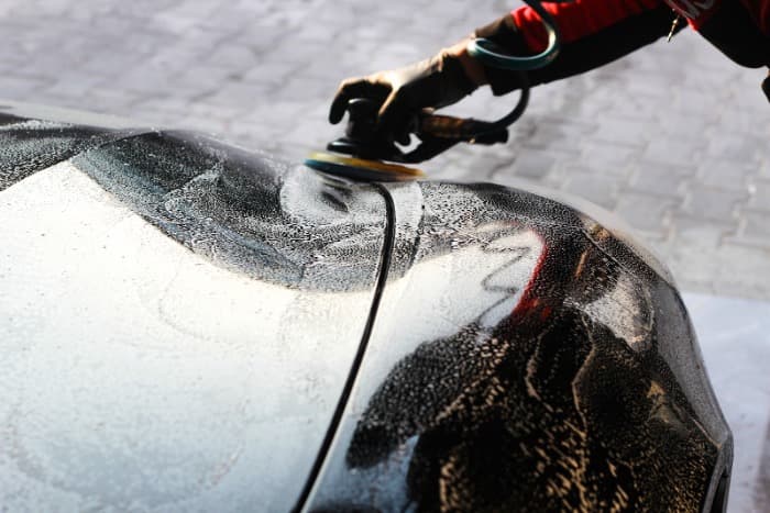 cleaning a cars headlights