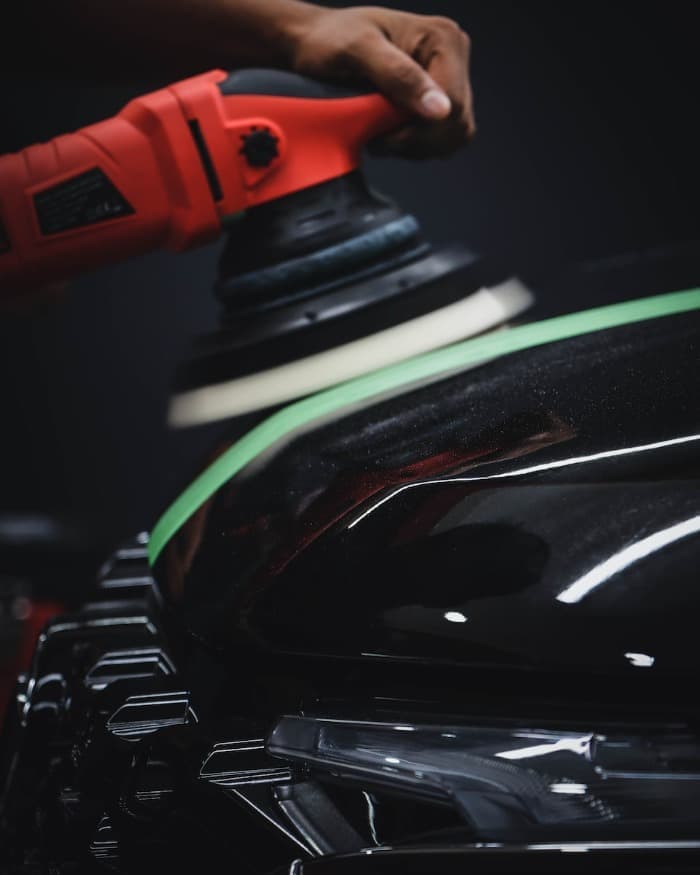 red and black polisher