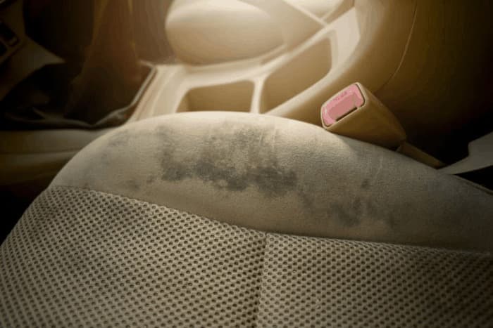 stained car seats