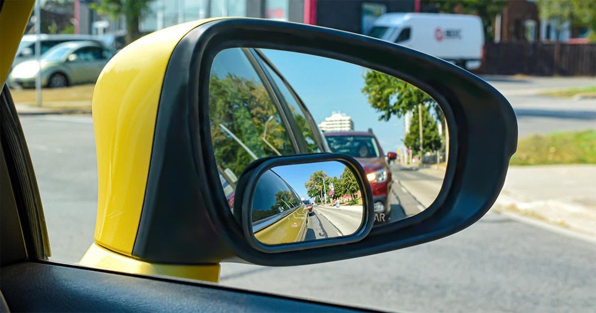 Blind spot mirror placement