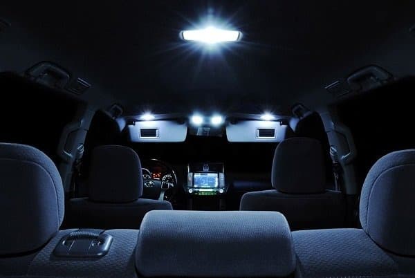 Dome lights in a car