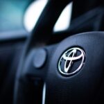 black toyota car steering wheel