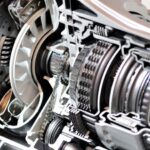 a car transmission that has the cover taken off
