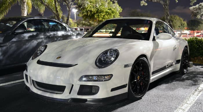 Porsche GT3 in a parking spot
