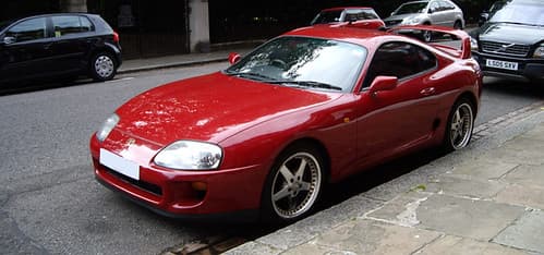 red toyota supra
