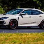 type r civic on a track